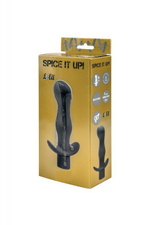 Анальная пробка с вибрацией Spice it up Satisfaction Dark Grey (7 режимов) (Цвет: серый)