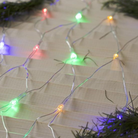 Гирлянда "Сеть", 1.6 х 1.6 м, LED-144-220V, 8 режимов, нить прозрачная, свечение мульти