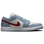 Jordan 1 Low Blue Whisper Dune Red Women's