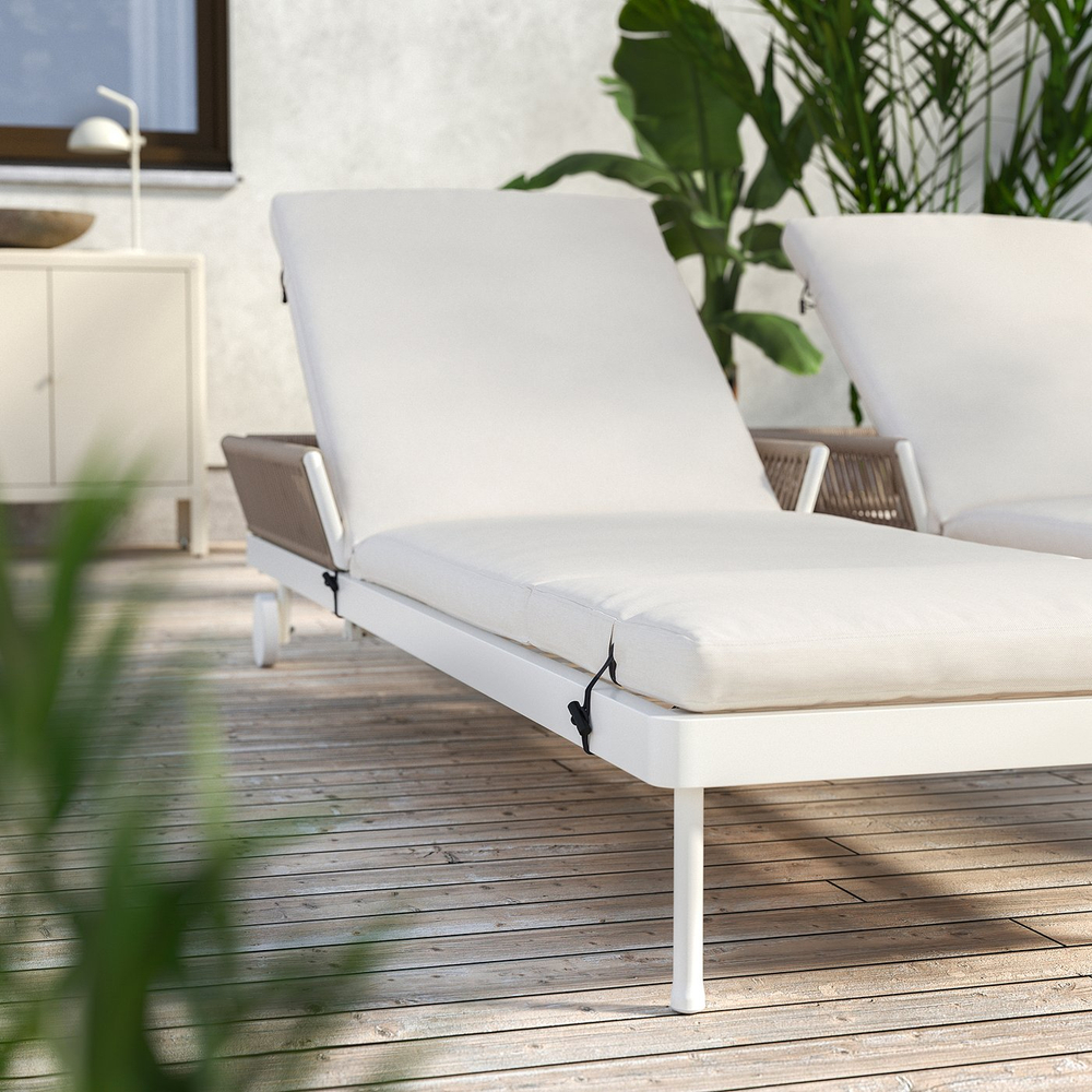 IKEA FRÖSÖN  (ИКЕА ФРЁСЁН)  -  Чехол на подушку для шезлонга - для улицы бежевый 190х60 см