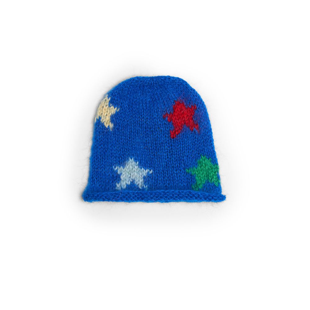 Шапка Jacob Cro Mohair Stars "Blue"