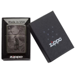 Зажигалка черная глянцевая Zippo 49059 с покрытием Black Ice