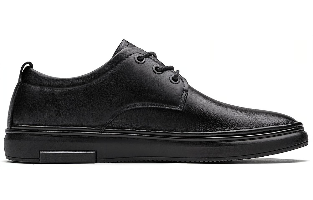 Jeep Casual Leather Shoes Men"s Low top Black