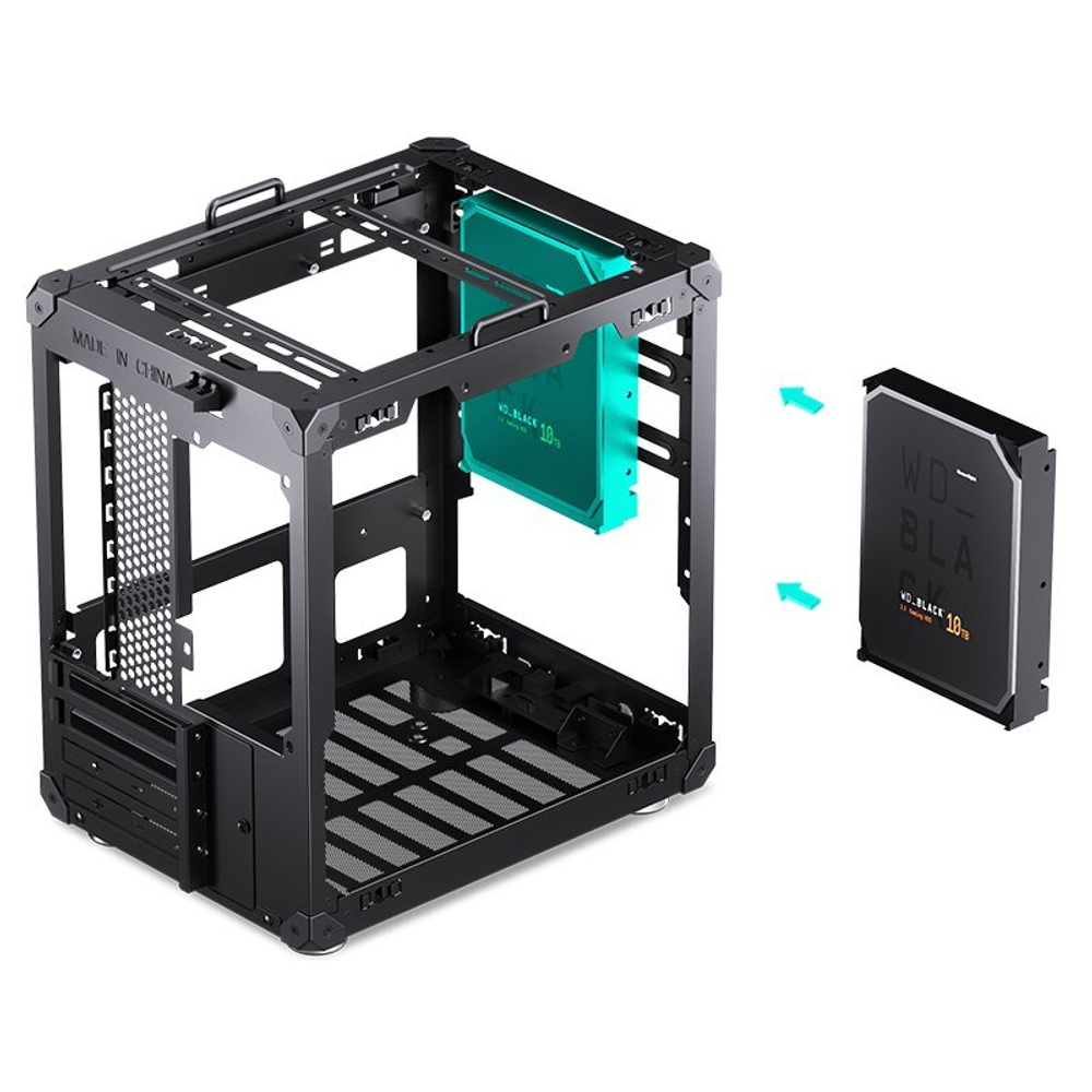 Корпус JONSBO C6 Handle, ITX, M-ATX, черный (без БП)