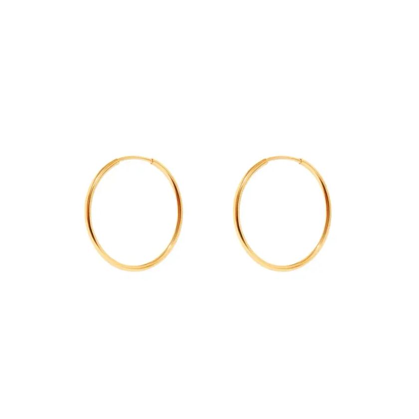Серьги-конго Золотые – 2 см