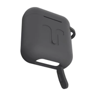 Чехол для Airpods 1/2 Gurdini прорезиненный soft touch Темно Серый