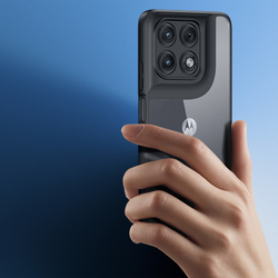 Чехол прозрачный с черными рамками для Motorola Moto G37 Power и G77 Power, серия Aimo Series Case от Dux Ducis