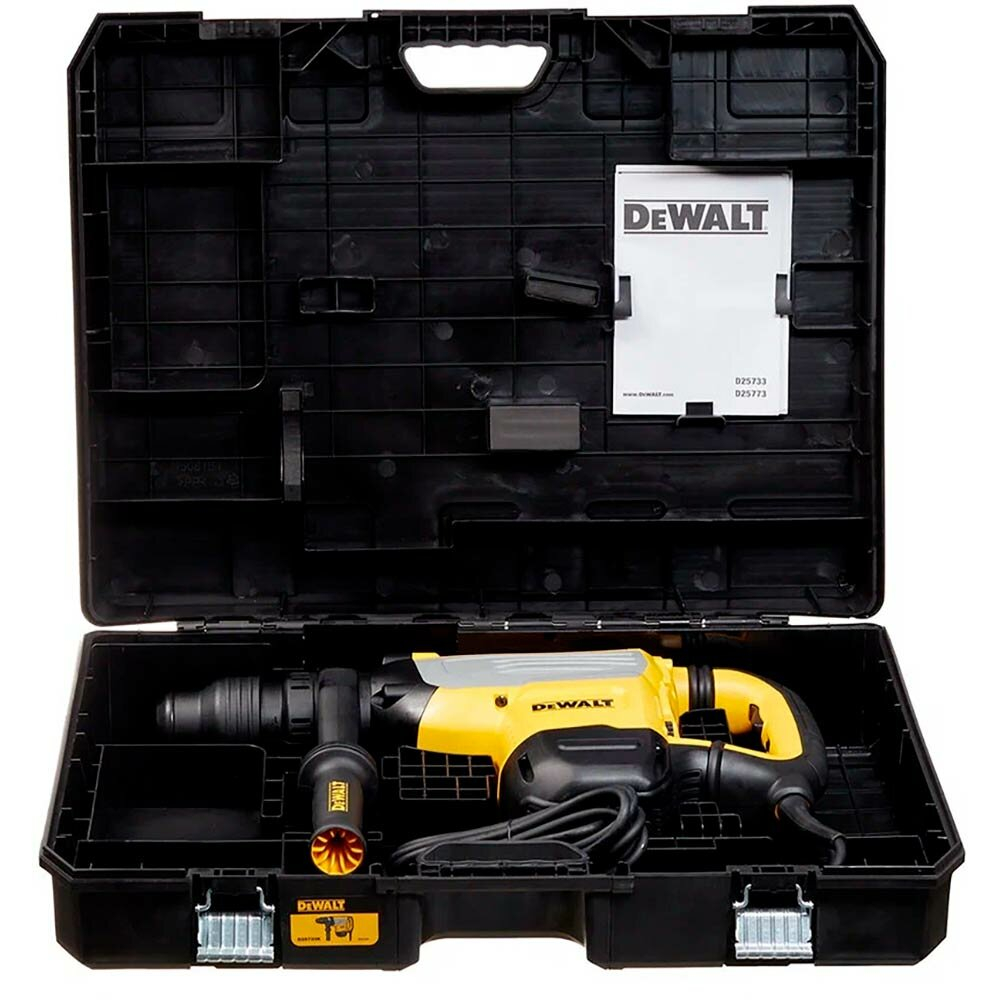 Сетевой перфоратор DEWALT D25733K-QS, SDS-Max, 1600 Вт, 13,3 Дж, бетон 48 мм, кейс