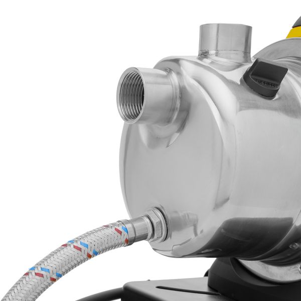 Насосная станция WPS1200-24S, 1200 Вт, напор 45 м, 5000 л/ч, ресивер 24 л, нержавейка Denzel