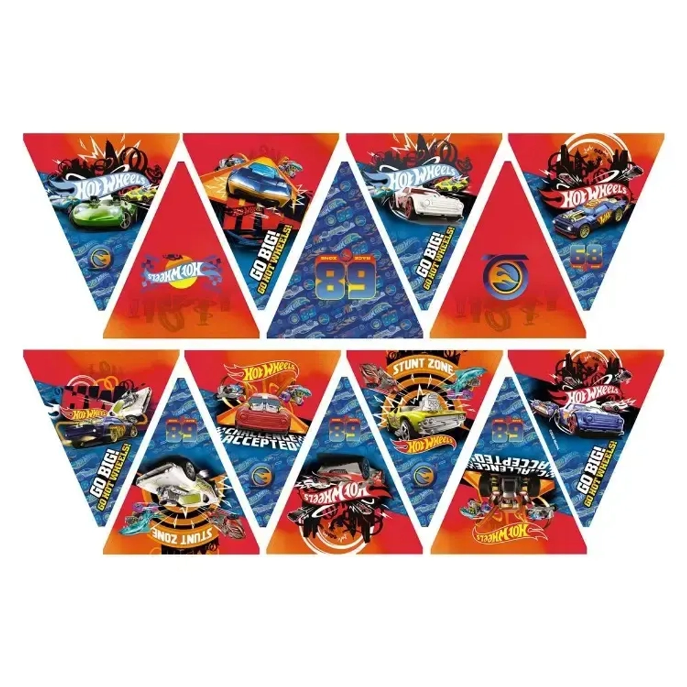 Гирлянда поздравительная «Hot Wheels»