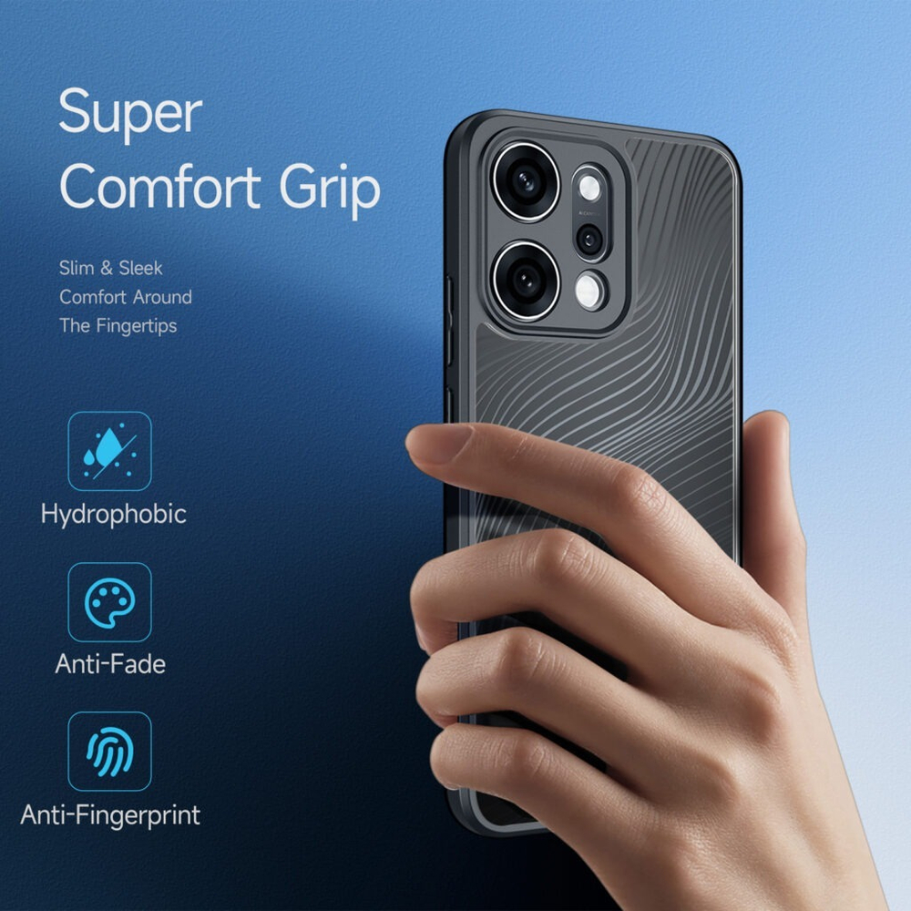 Тонкий чехол с мягкими черными рамками от Dux Ducis для OPPO Reno 14 Pro, серия Aimo Series Case