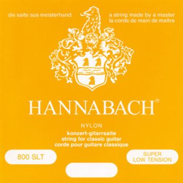 Струны для классической гитары нейлон/посеребренные Hannabach 800SLT Yellow SILVER PLATED