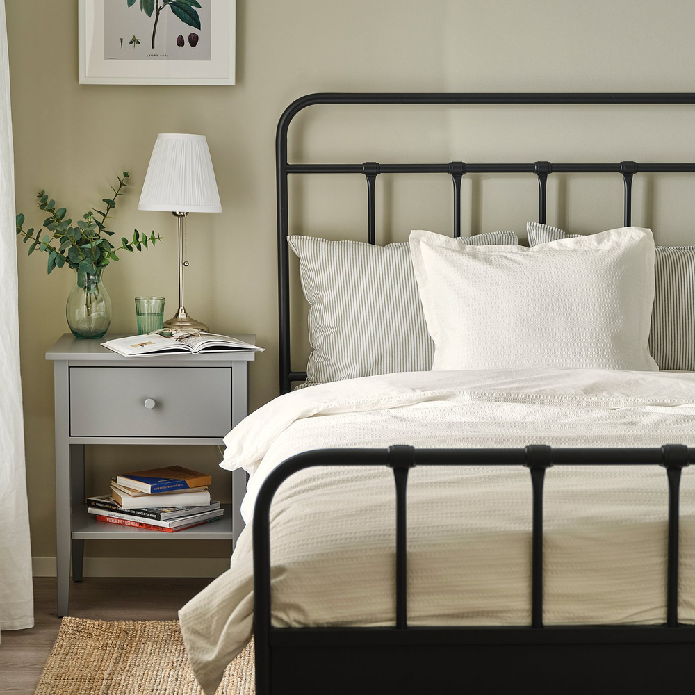 IKEA LUKTVICKER  (ИКЕА ЛУКТВИКЕР)  -  Пододеяльник и 2 наволочки - белый 200x200/50x60 см