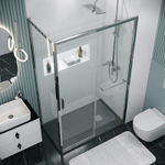 Душевое ограждение Grossman Style 100.K33.05.120.10.00-200.K33.05.90.10.00 (120х90х195) раздвижная,хром,стекло прозрачное,2 места