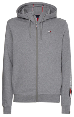 Мужская теннисная кофта Tommy Hilfiger Essentials FZ Hoody - medium grey heather