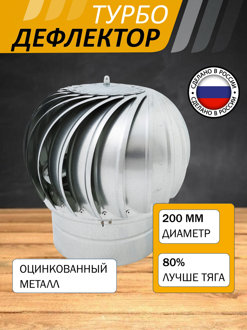 Турбодефлектор ТД-200 Оцинкованный металл
