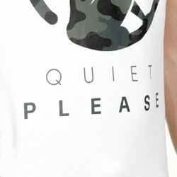 Мужское теннисное поло Quiet Please Camou Advantage Logo Men - White, Black