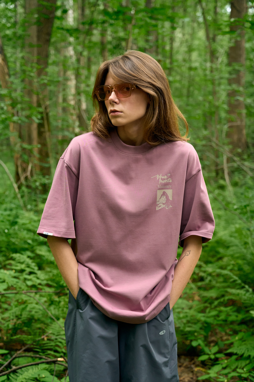 Футболка Nothomme Blue Retro Mountain Print Coolmax Pro T-Shirt "Gray Rose"