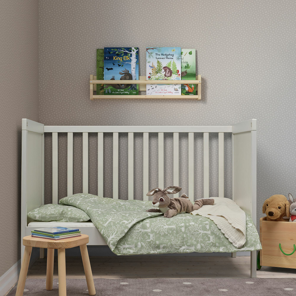 Комплект постельного белья IKEA TROLLDOM (ТРОЛЛДОМ), Детский, Зеленый с рисунком, 110x125, 35x55 см