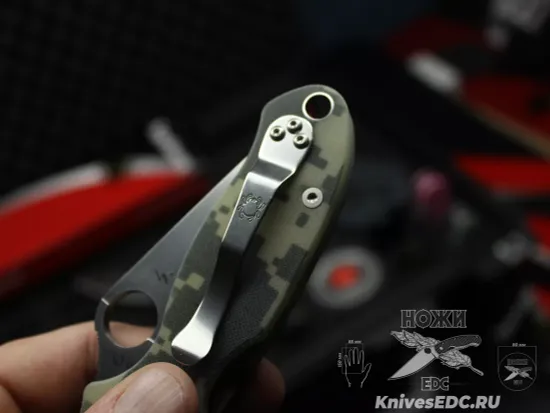 Нож складной Spyderco Para 3 223GPCMO c клинком из стали CPM-S45VN, рукоять камуляжный G10