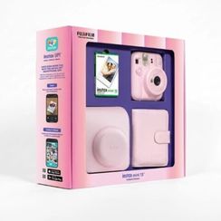 Fotoaparat \ Фотоаппарат Instax mini 13 Pink Camera, 10-Pack Film, Square Album and Leather Case Bundle Box