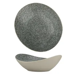 Салатник 900 мл 24,3*21,4 см h8 см глазурь Wave Up Glossy Stone Untouched Taiga P.L. [1]