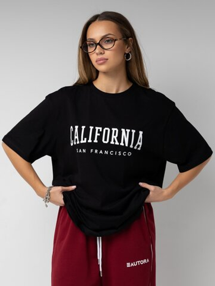 Футболка оверсайз с принтом California