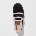 Замшевые кеды INUIKII Shearling Loafer Black на меху