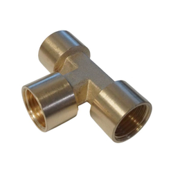 WDK-43PFB Фитинг T - образный, резъба 1/2" PT,  F-F-F (внутренний), латунь
