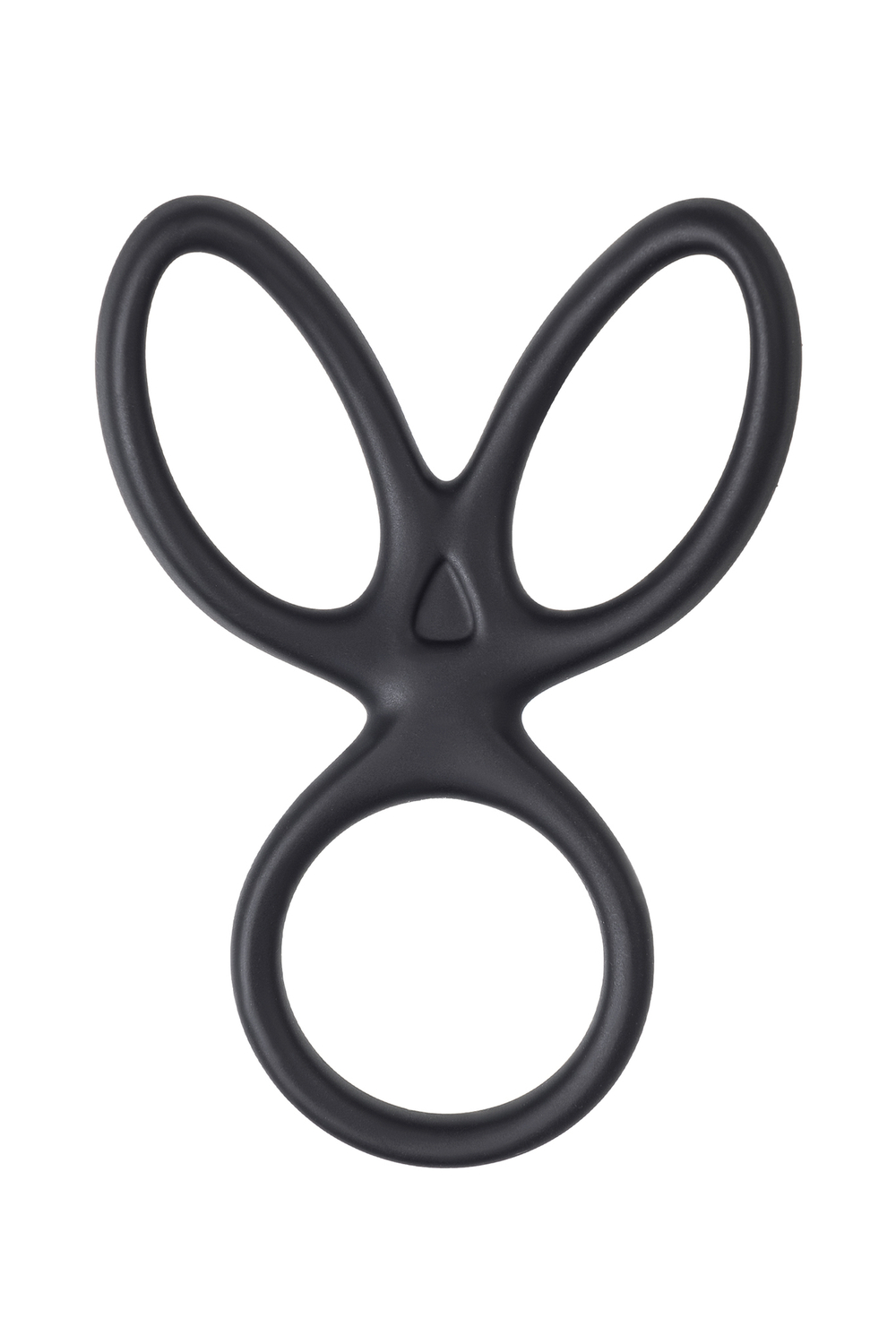 Тройное кольцо на пенис A-Toys Kraken черный 10 см