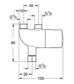 Универсальный термостатический смеситель GROHE Grohtherm Micro для раковины или мойки, хром