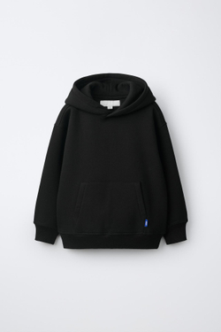ZARA ОДНОТОННОЕ ХУДИ, ЧЕРНЫЙ