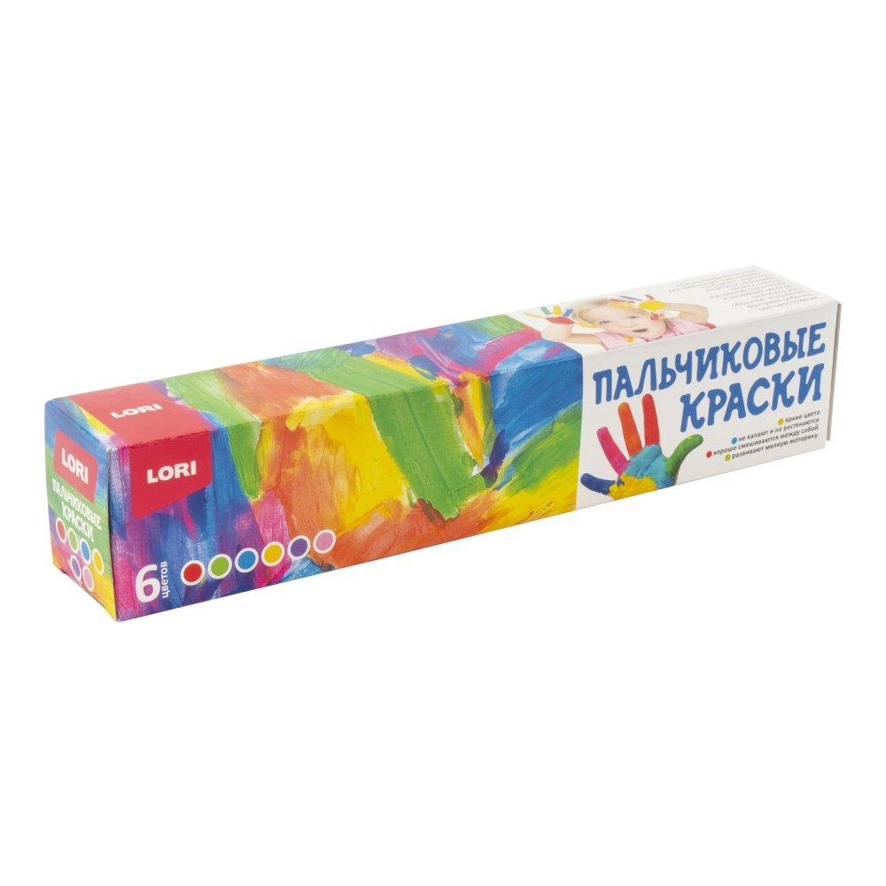 Пальчиковые краски 6 цв. по 40 мл. (Lori)