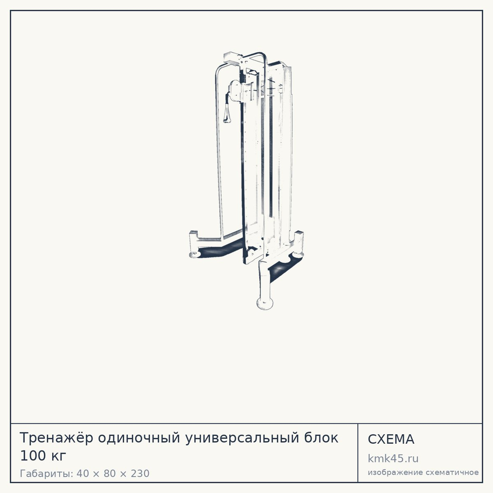 Тренажёр одиночный универсальный блок 100 кг — от 164 000 ₽