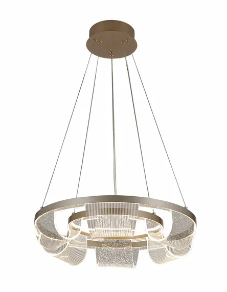 Люстра подвесная светодиодная NewRgy 3330/500 BRUSHED GREY GOLD, 68 Вт, серая