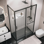 Душевой уголок Grossman Style 110х90 120.K33.05.1190.21.00 профиль Черный матовый стекло прозрачное