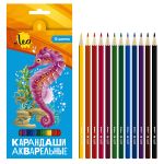 Карандаш акварельный в наборе заточенный 8х12 цв, Лео LBSWP-12