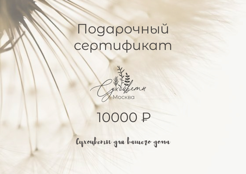 Подарочный сертификат 10 000 рублей