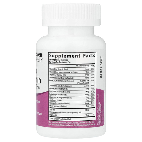 Fairhaven Health, мультивитаминный комплекс для беременных с ДГК, лимонная эссенция, 60 капсул