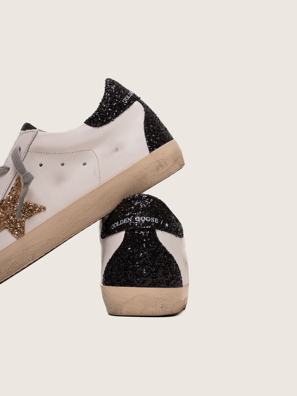 Golden Goose Super-Star Golden Star Black Heel