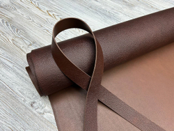 Грейн цв. Коричневый / Grain Dark Cognac, толщ. 2,8+ мм, ременная кожа