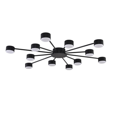8344/12C COMFI LN26 251 черный, металл Люстра GX53 LED 12*7W 220V TORINA