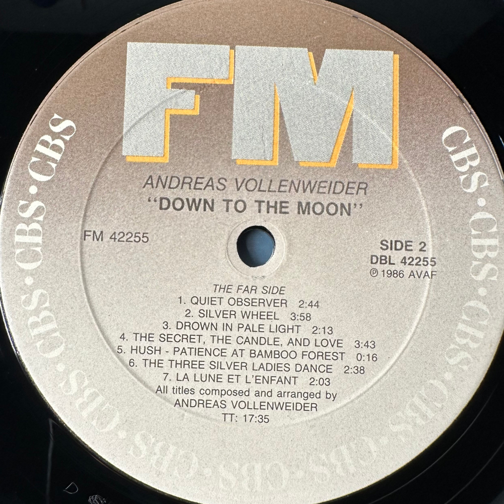 Andreas Vollenweider ‎– Down To The Moon (США 1986г.)