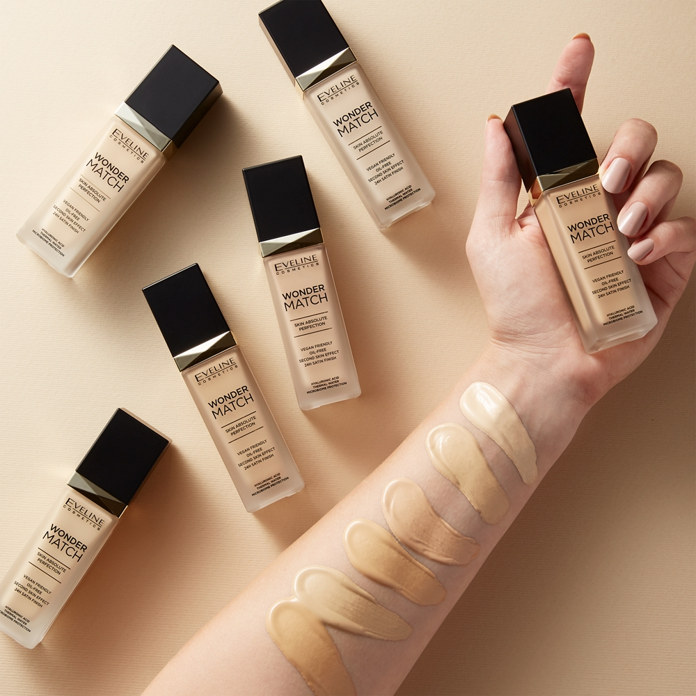 Eveline Cosmetics Wonder Match - Тональная основа с кислотой гиалуроновой оттенок 16 Light Beige, 30 ml