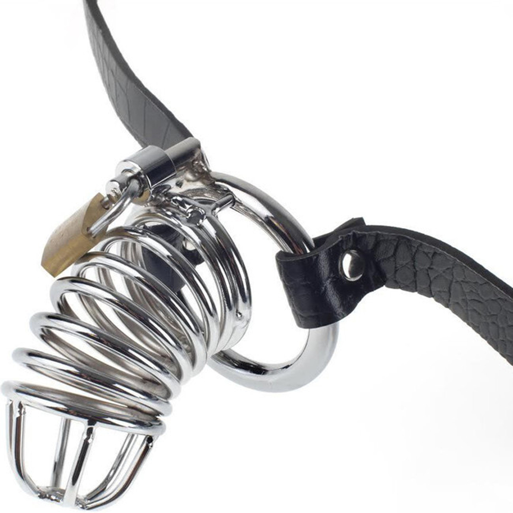 Пояс верности Extreme Chastity Belt для мужчин (Цвет: серебристый)