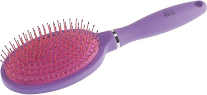 DBY3 Щетка Dewal Beauty  серия "Ягода" массажная с нейлоновым штифтом, квадратная, фиолетовая с розо