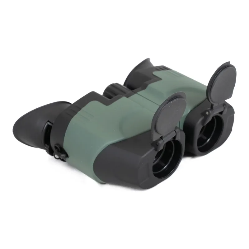 Призменный бинокль ARKON 8x21 / АРКОН 8 на 21 - вид сбоку с открытыми крышками объективов