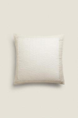 ZARA HOME ЛЬНЯНОЙ ЧЕХОЛ ДЛЯ ДЕКОРАТИВНОЙ ПОДУШКИ, СВЕТЛО-БЕЖЕВЫЙ