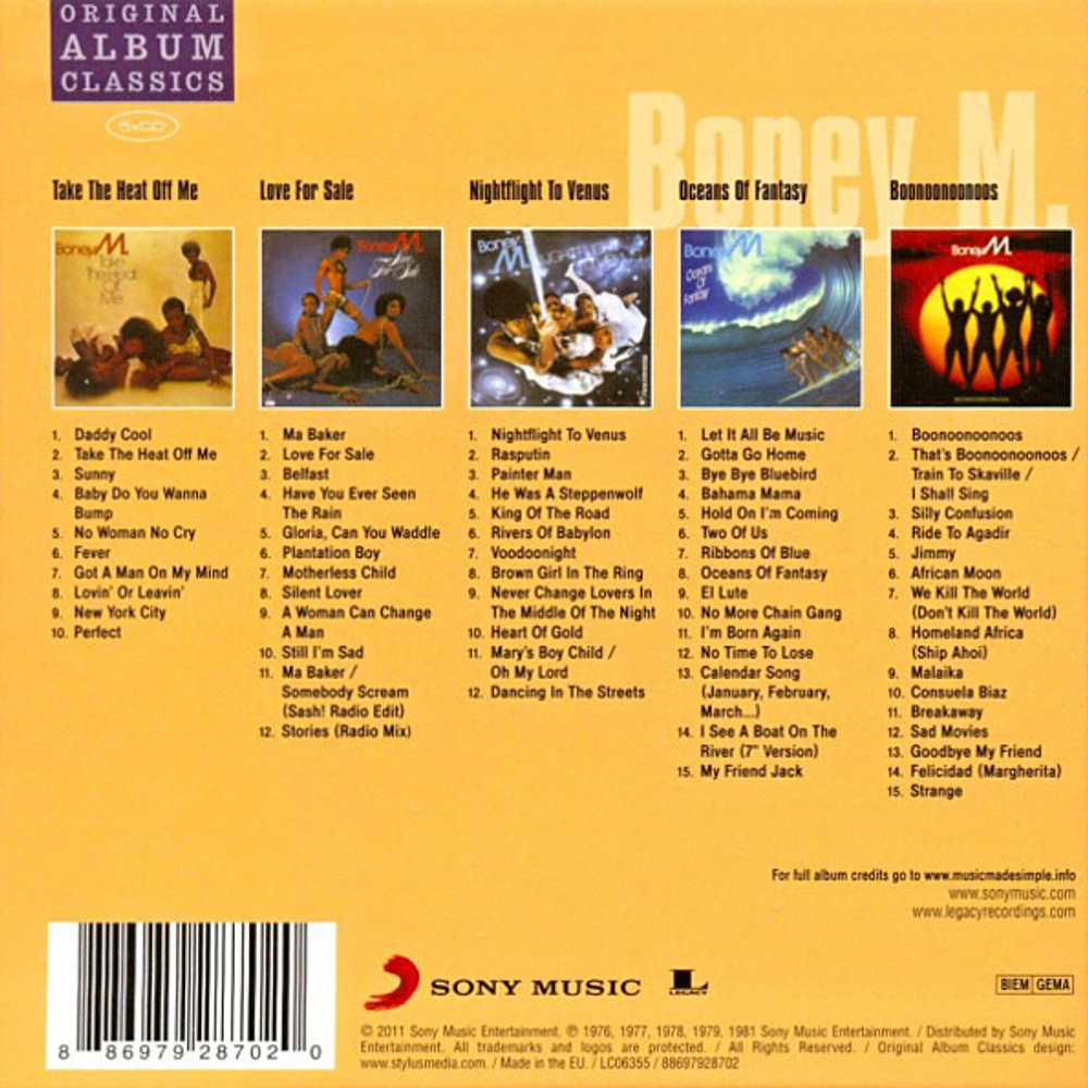 Boney M. / Original Album Classics (5CD)