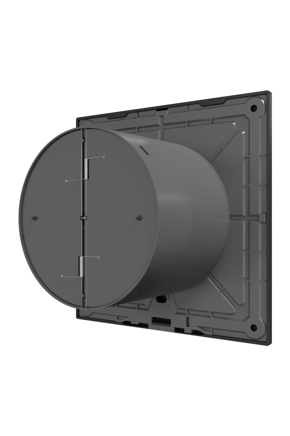 Вентилятор накладной SLIM D100 обратный клапан Dark Gray metal DICITI